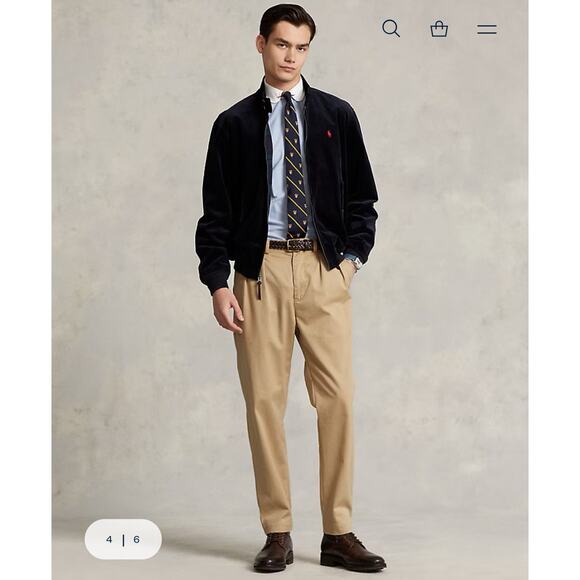 NWT Polo Ralph Lauren Men's Stretch Corduroy Jacket Navy Large - Picture 11 of 13